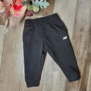 New Balance Black Baby Boy Track Pants Joggers Sweatpants Size 12m EUC